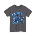 Detroit Lion Rider T-Shirt | Football Team Graphic Tee, Blue Mascot