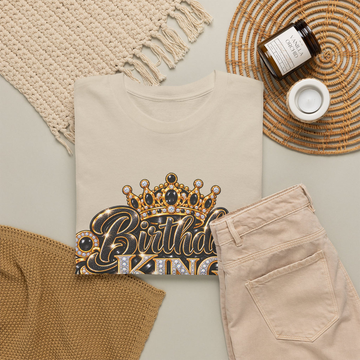 Birthday King Crown Graphic T-Shirt