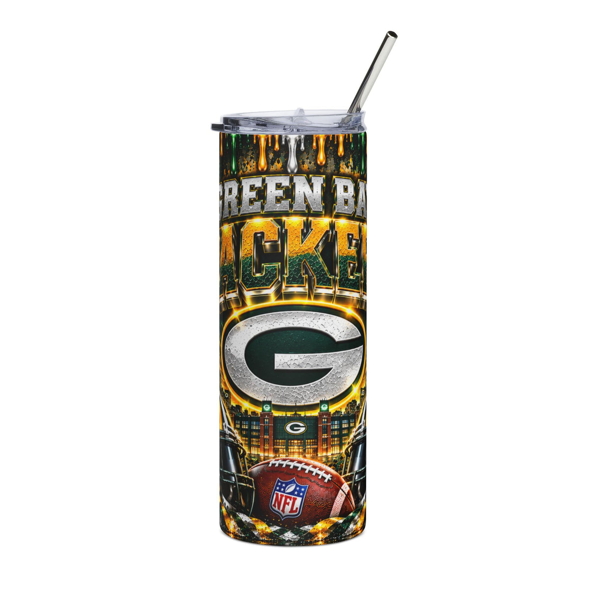 Green Bay Packers Logo Tumbler | 20oz Stainless Steel Travel Cup