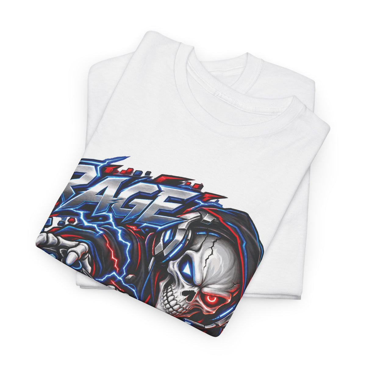 Rage Mode Gamer Skull Graphic T-Shirt
