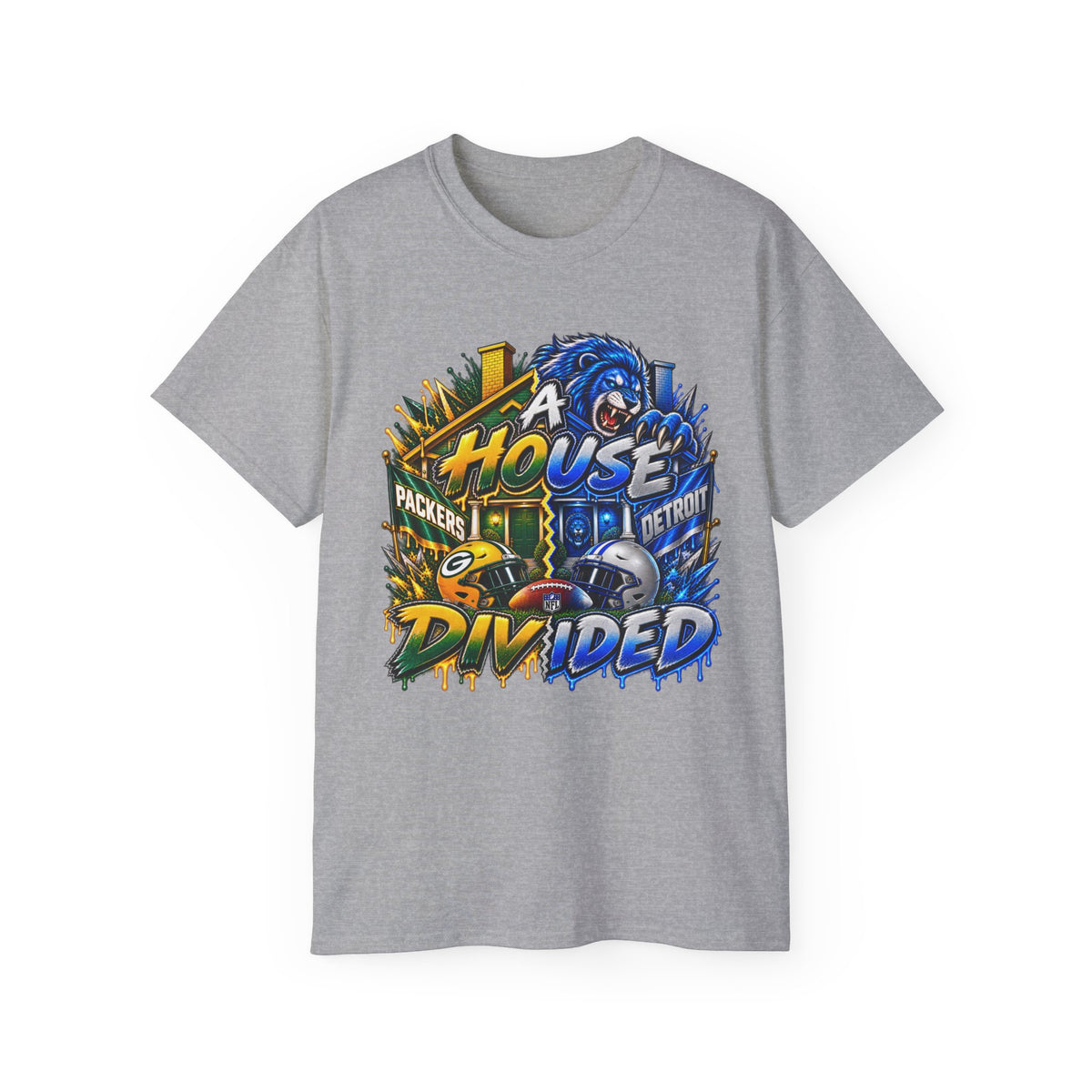 A House Divided Detroit vs Green Bay T-Shirt | Football Rivalry Tee
