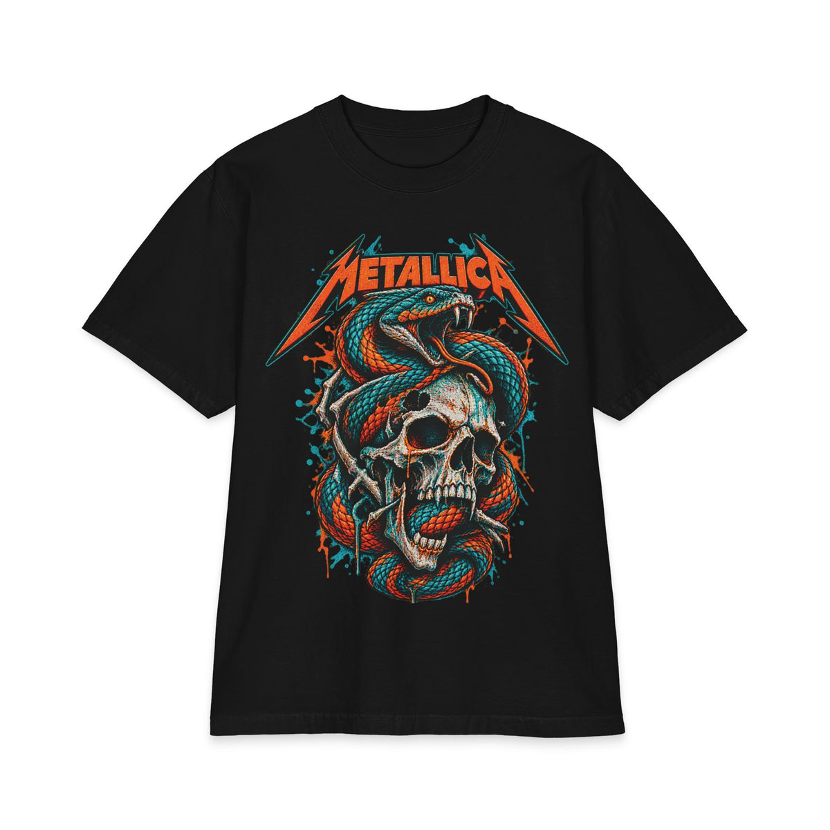 Metallica Snake and Skull T-Shirt | Band Graphic Tee