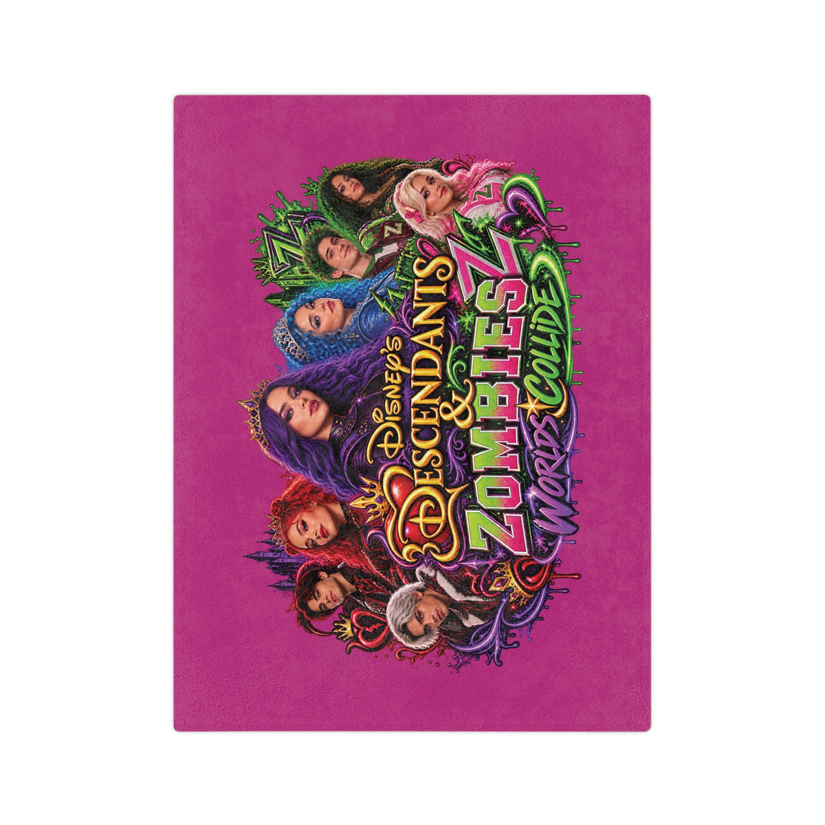 Descendants & Zombies Worlds Collide Blanket | Velveteen Microfiber