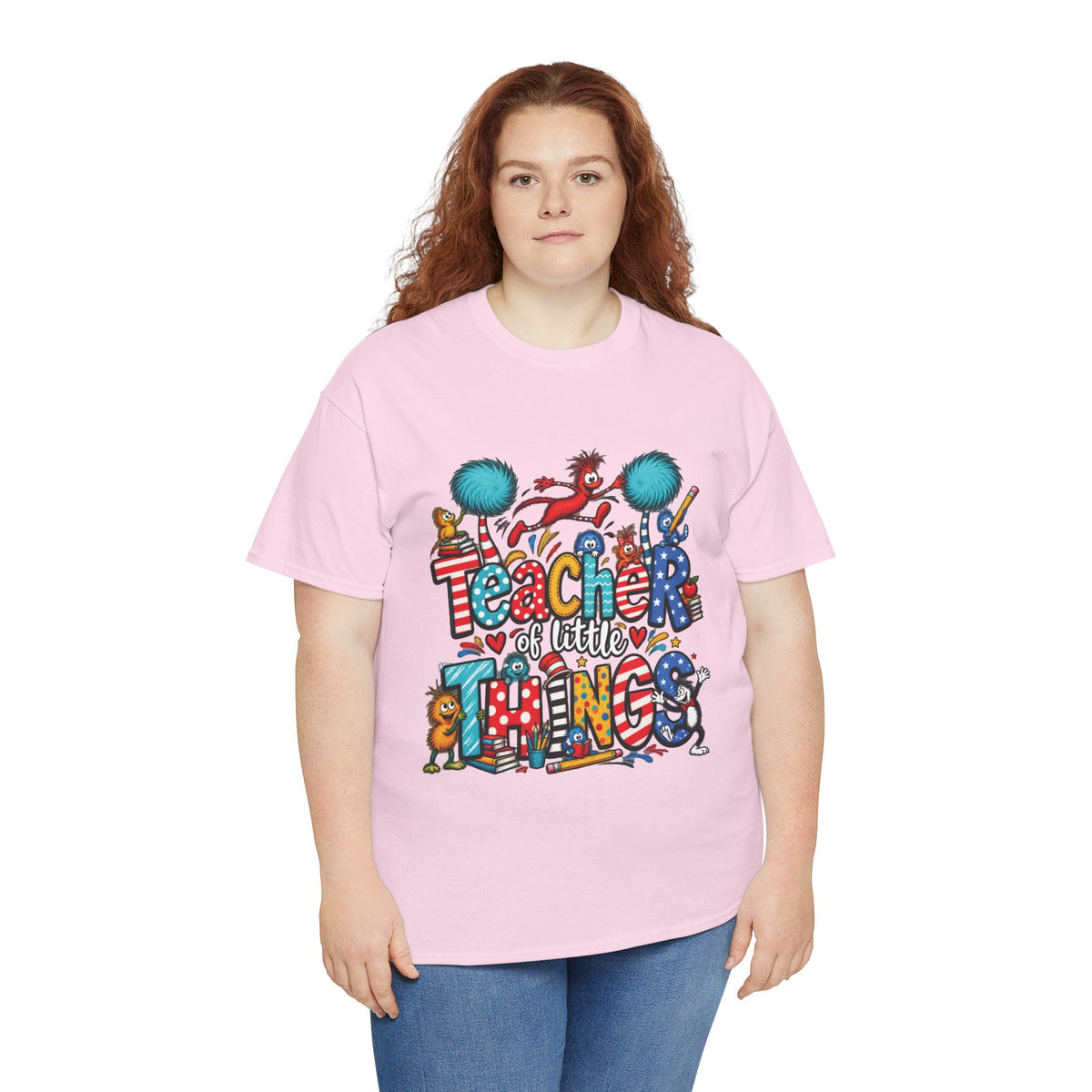Teacher of Little Things T-Shirt | Colorful Dr. Seuss Style Kids Classroom Tee