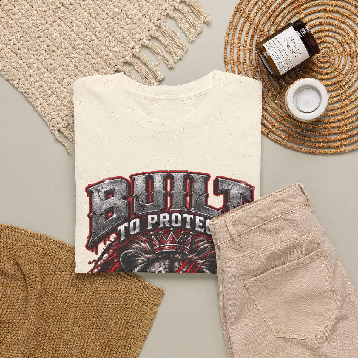 Built to Protect Her Peace Couples Graphic T-Shirt