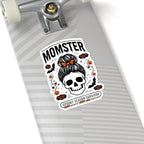 Momster Skull Hair Bun Sticker | Halloween Kiss-Cut Sticker