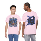 Detroit Basketball Lion Graphic Tee | Motor City D Old English Logo