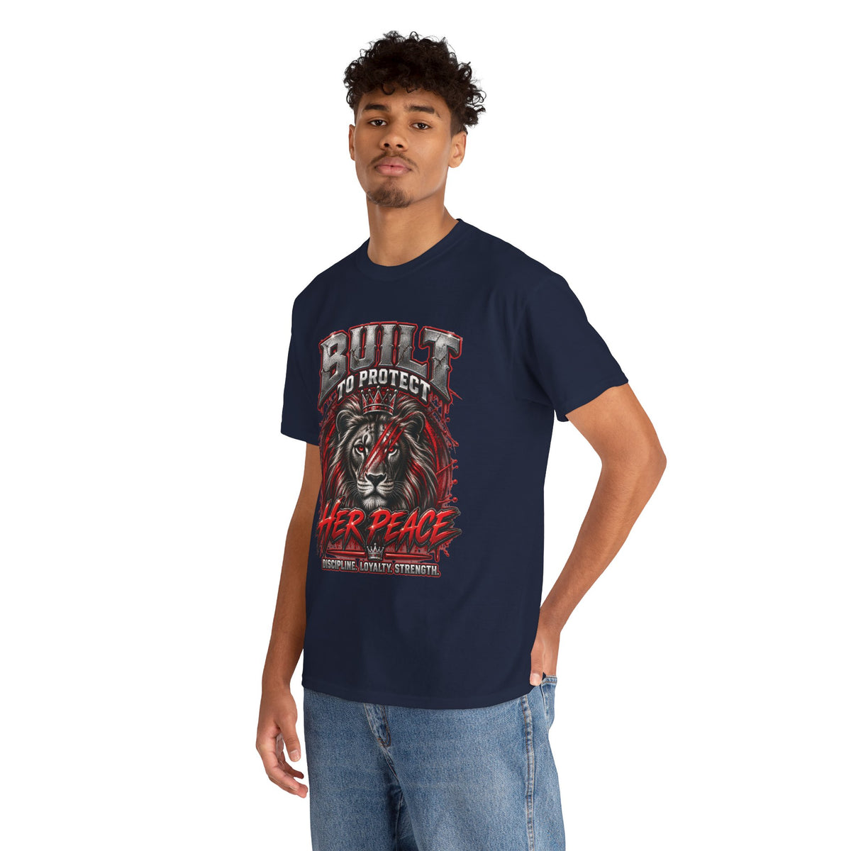 Built to Protect Her Peace Couples Graphic T-Shirt