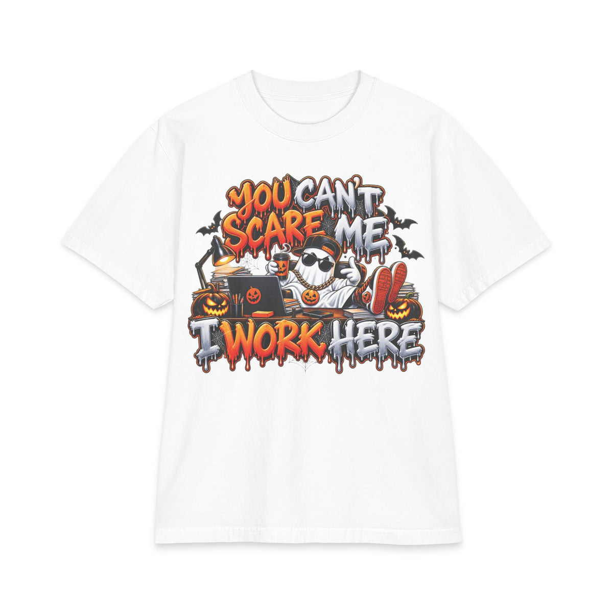 You Can't Scare Me I Work Here T-Shirt | Halloween Office Funny Shirt