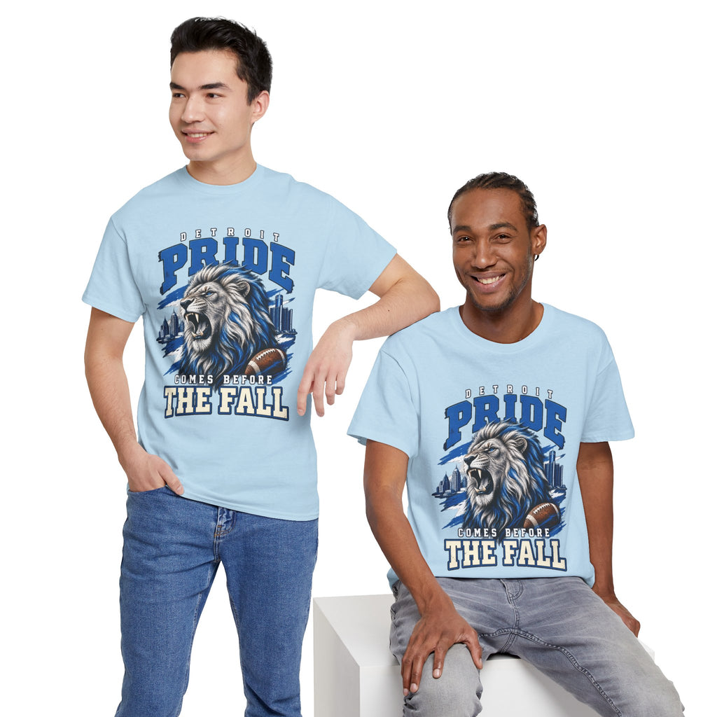 Detroit Pride Comes Before the Fall Lion Graphic T-Shirt