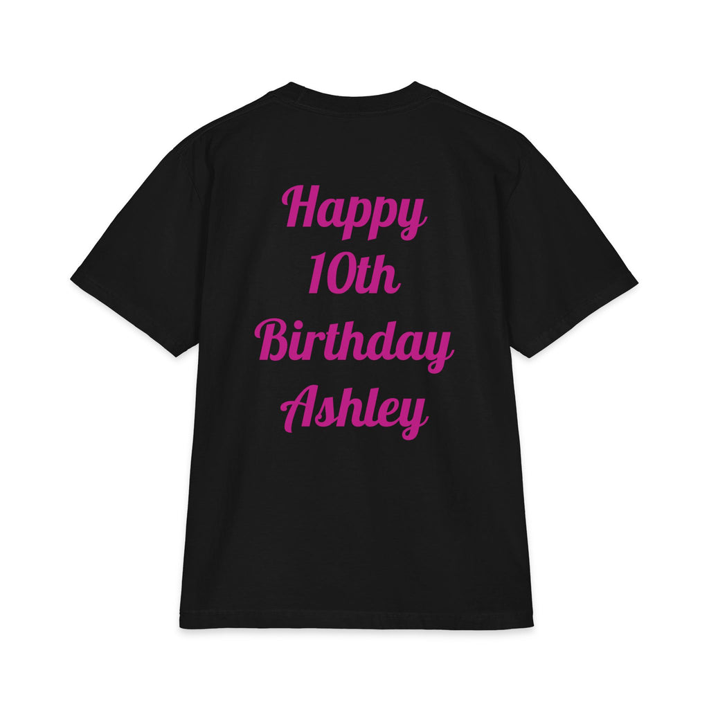 Kpop Hunter Demon Birthday Girl T-Shirt | Colorful Cartoon Letters, Balloons & Characters