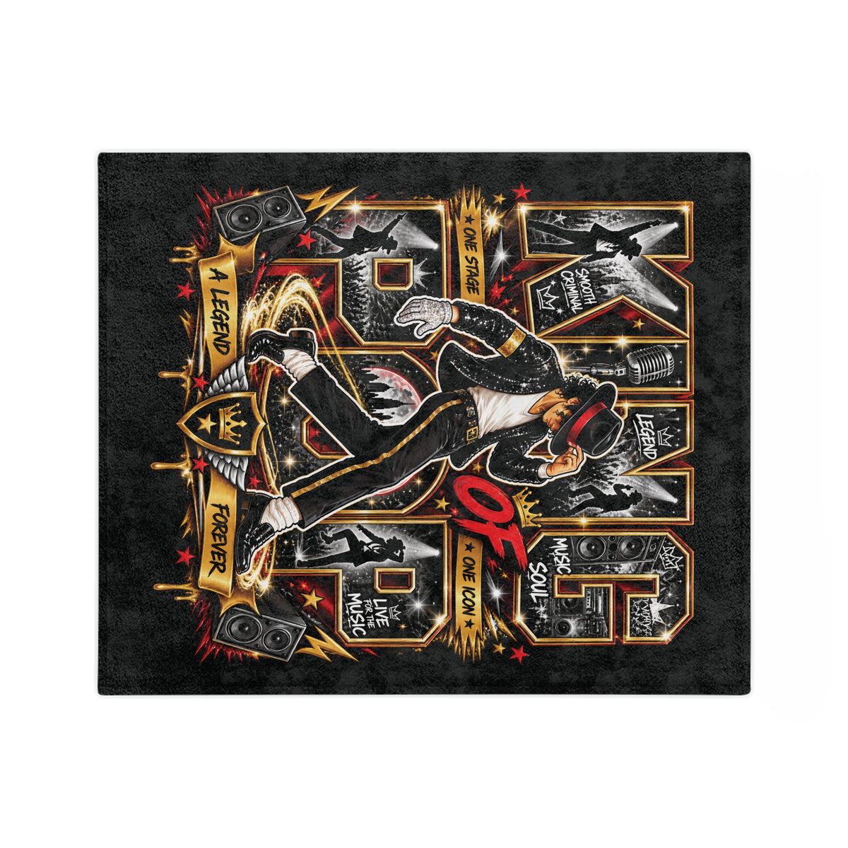 King of Pop Michael Jackson Dance Velvet Blanket | Music Legend Throw