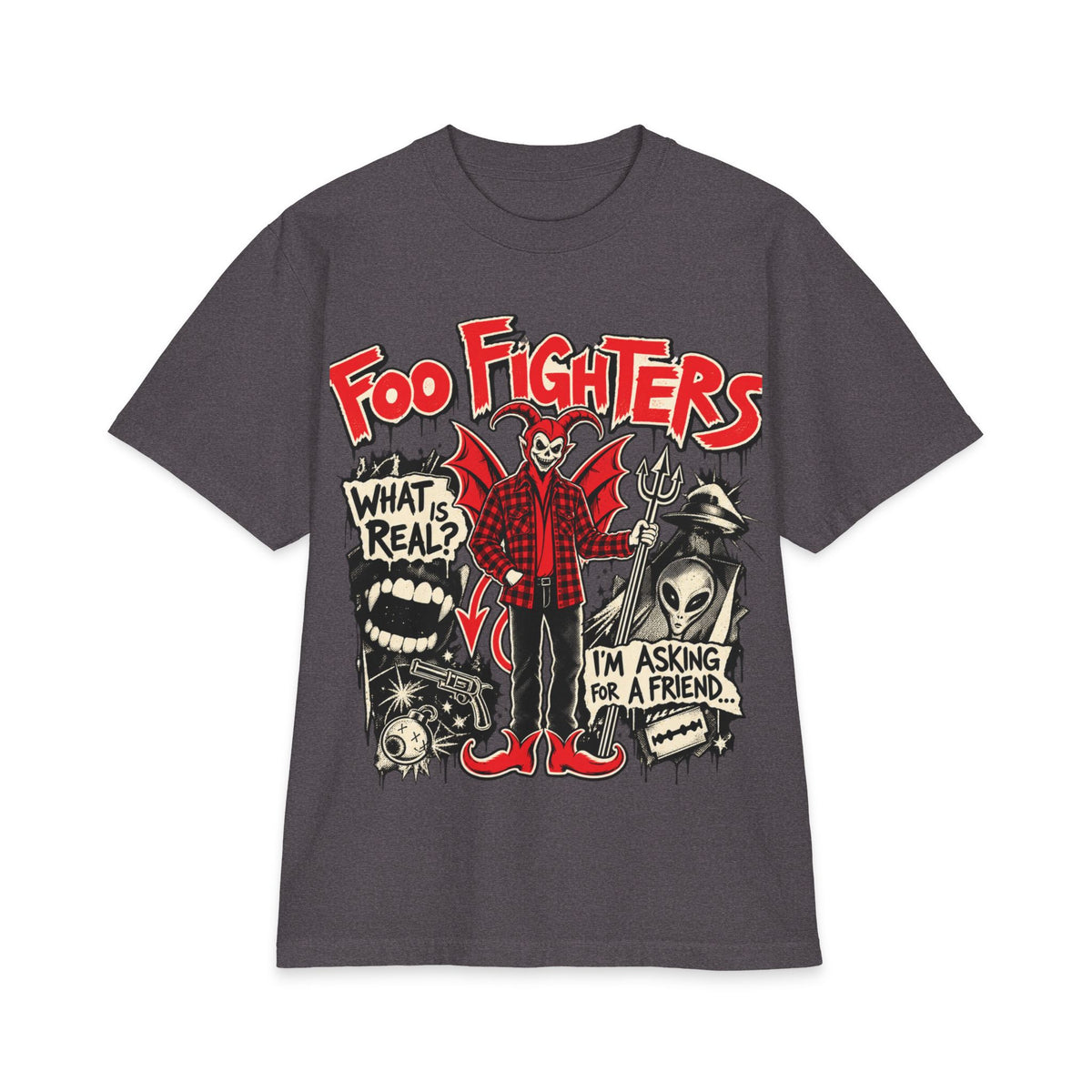 Foo Fighters band logo tee | Rock skull graphic T-Shirt