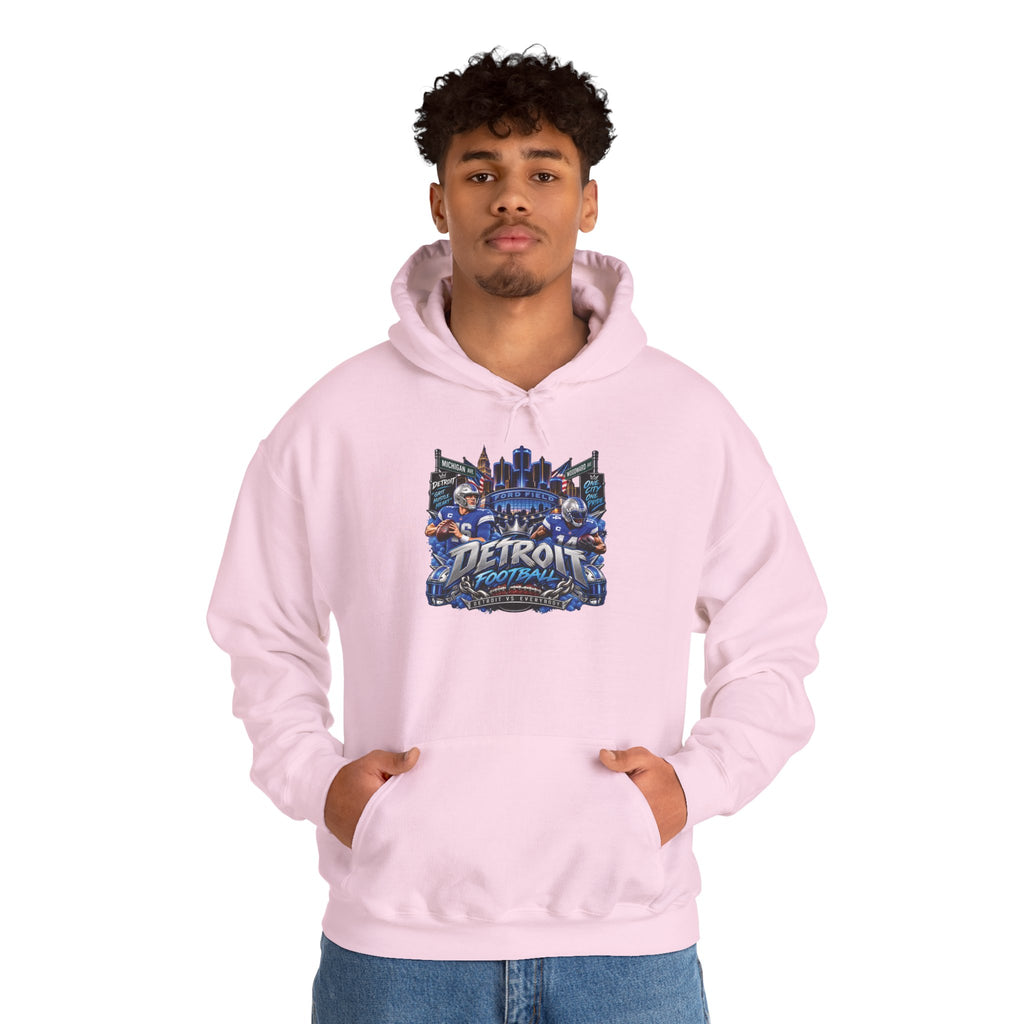 Detroit Skyline Collage Hoodie | Motor City Landmarks sweatshirt