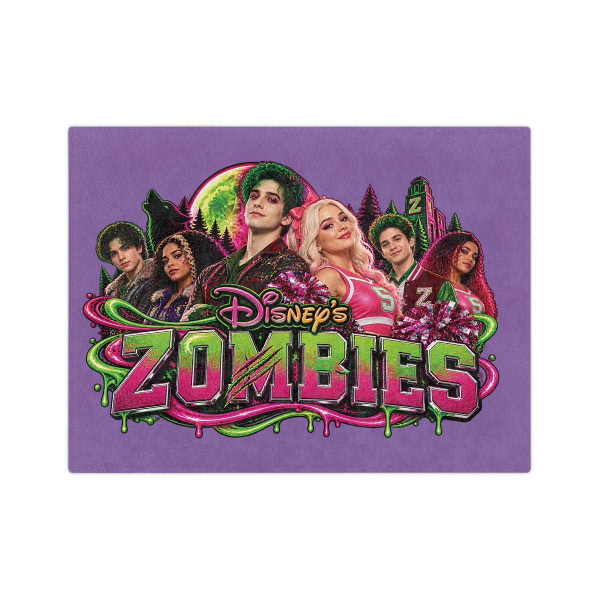 Zombies Characters Blanket | Velveteen Microfiber Blanket