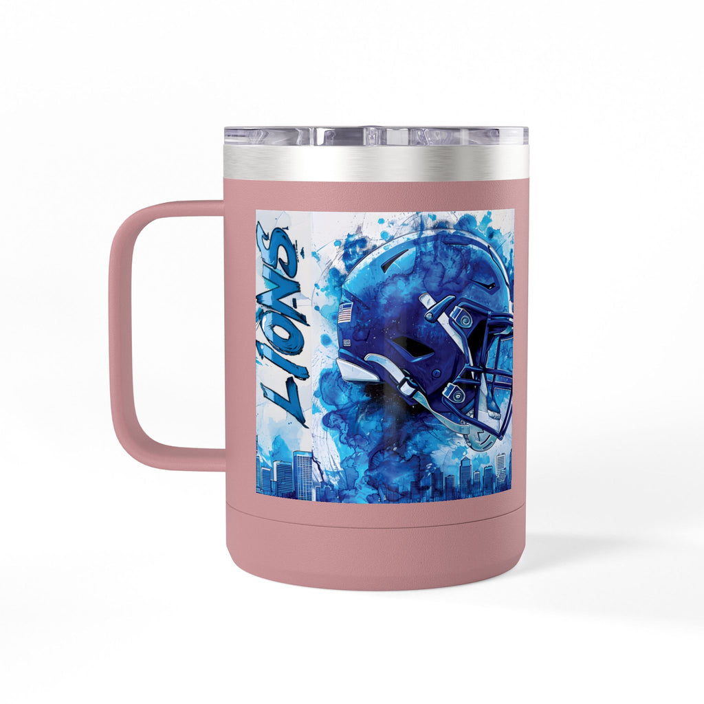 Blue Football Helmet Lions mug | 15oz Tumbler