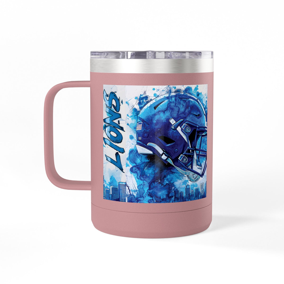 Blue Football Helmet Lions mug | 15oz Tumbler