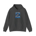 Game Over Skull hoodie | Gaming Graphic Sweatshirt, Blue Grunge Design
