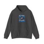 Game Over Skull hoodie | Gaming Graphic Sweatshirt, Blue Grunge Design