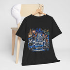 Detroit Legends collage T-Shirt | Motor City skyline, classic cars, musicians