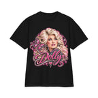 Retro Pink Dolly Portrait T-Shirt | Country Cowgirl Graphic Tee