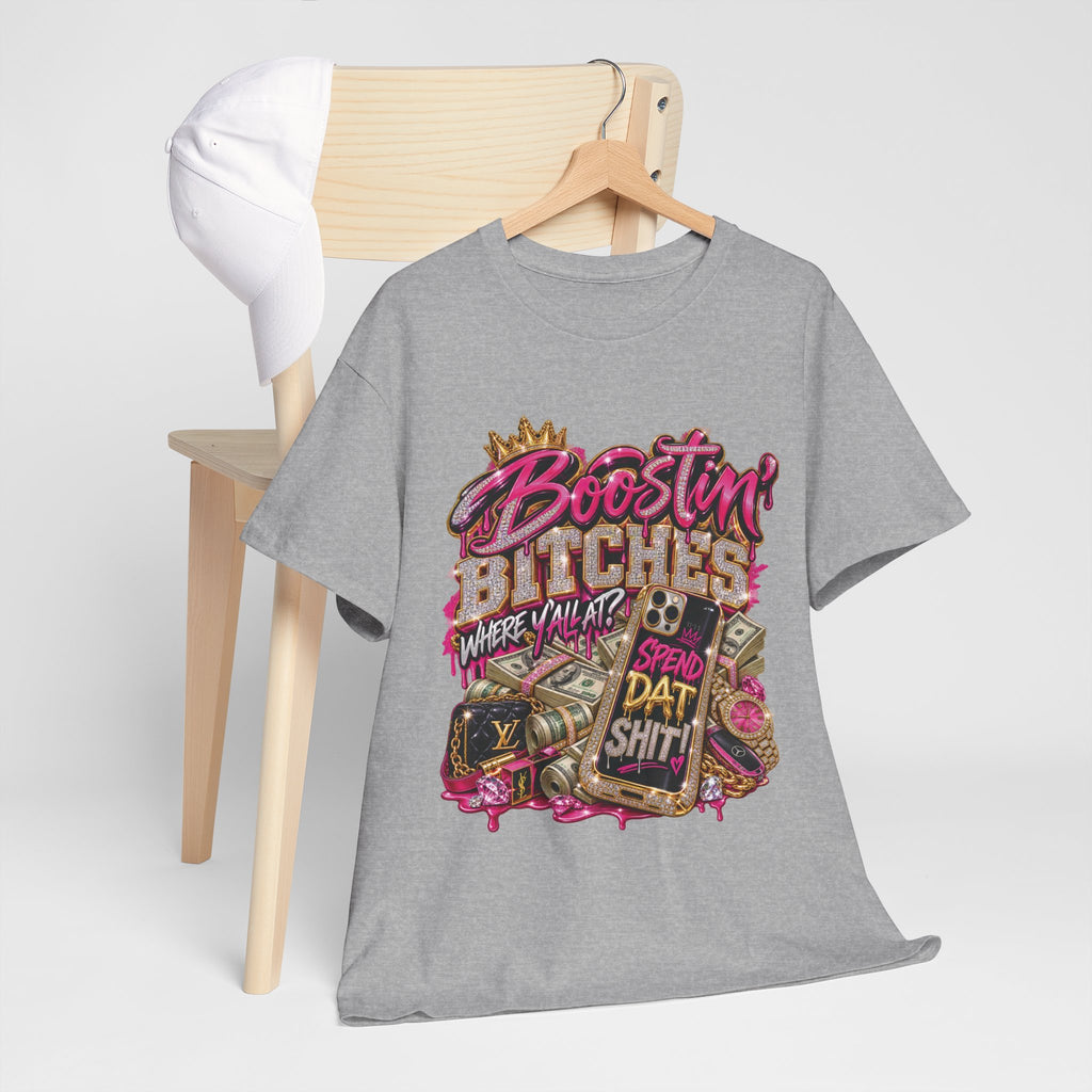 Boostin' Bitches graphic tee | Money, Hustle, Retro Streetwear