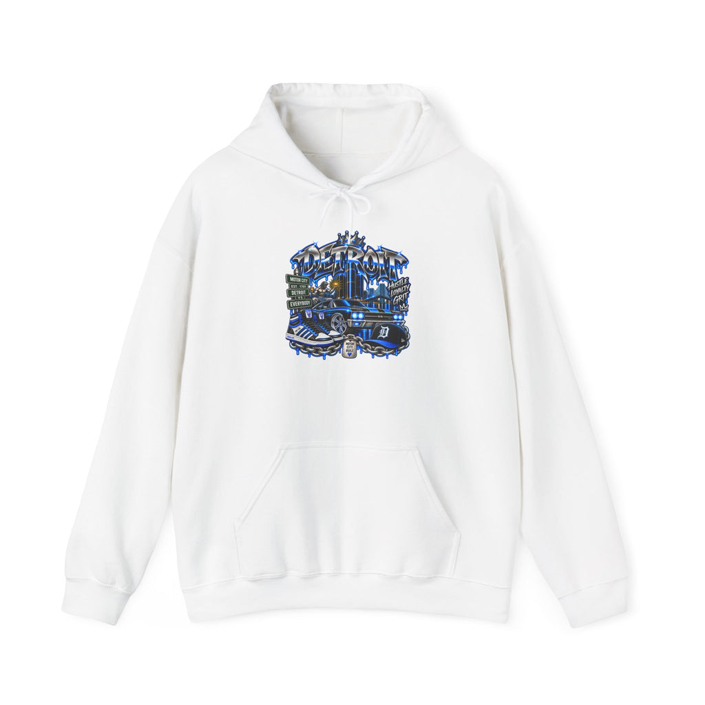 Detroit Cityscape collage Hoodie | 313 skyline graphic sweatshirt