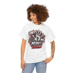 Unmute Me Now graphic tee | handprint, graffiti horror text