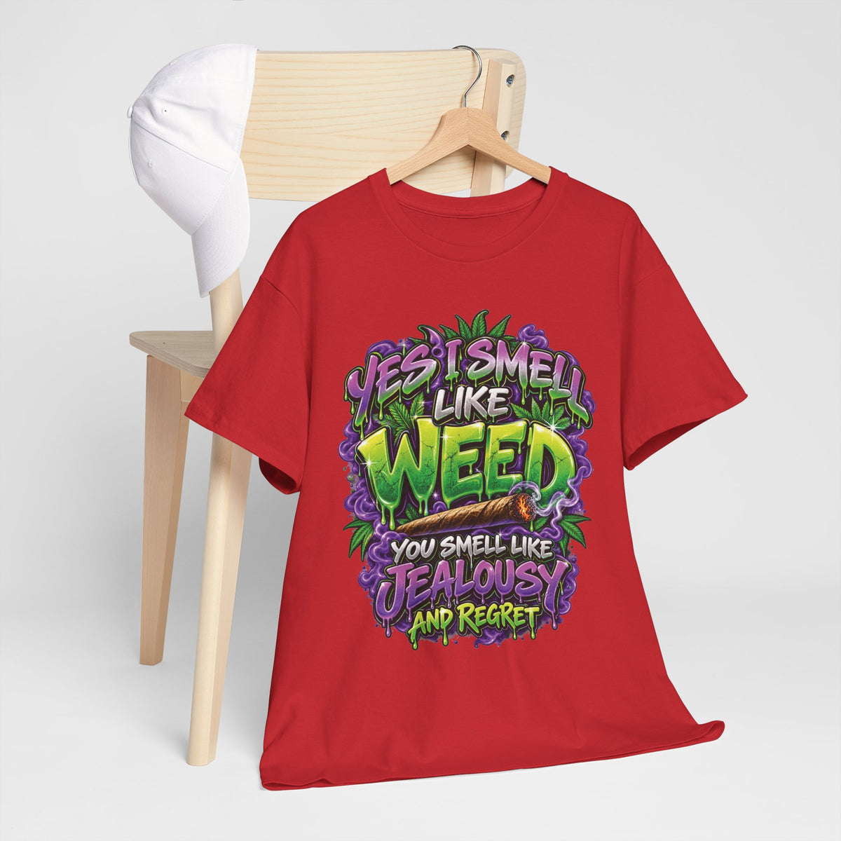You Smell Like Weed T-Shirt | Cannabis Graphic Tee, Funny Stoner Slogan