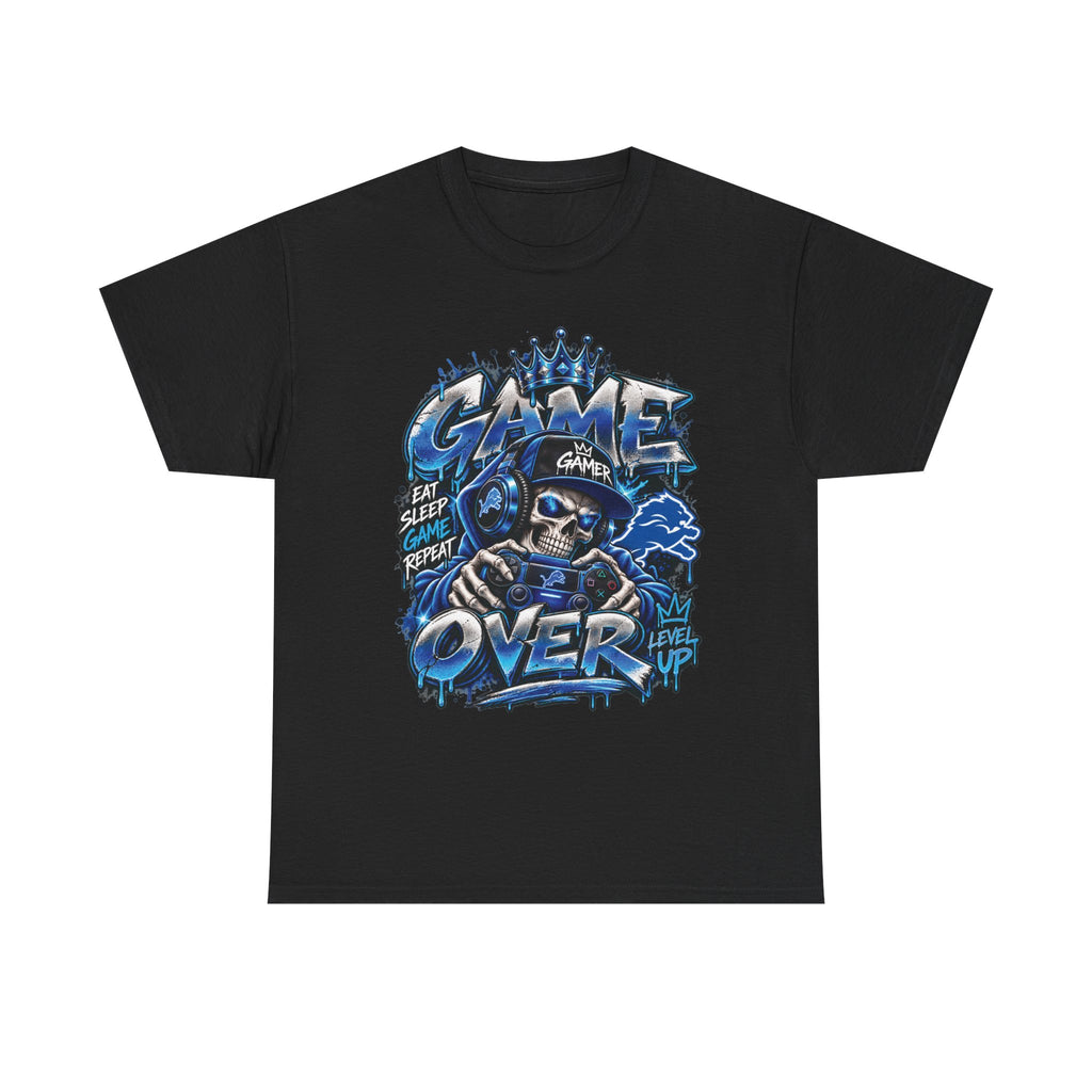 Game Over Skull Gamer Tee | Video Game Controller Graphic Shirt