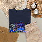 Detroit Football Graphic Tee | City Skyline, Players, Lions-Inspired Design