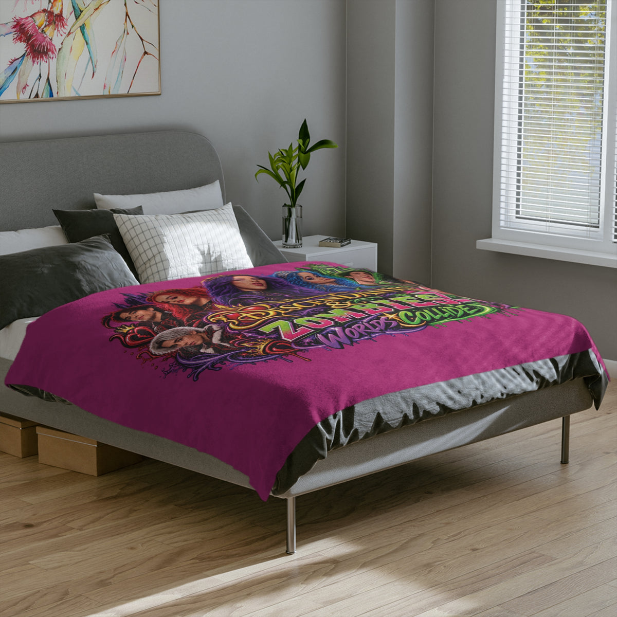 Descendants & Zombies Worlds Collide Blanket | Velveteen Microfiber