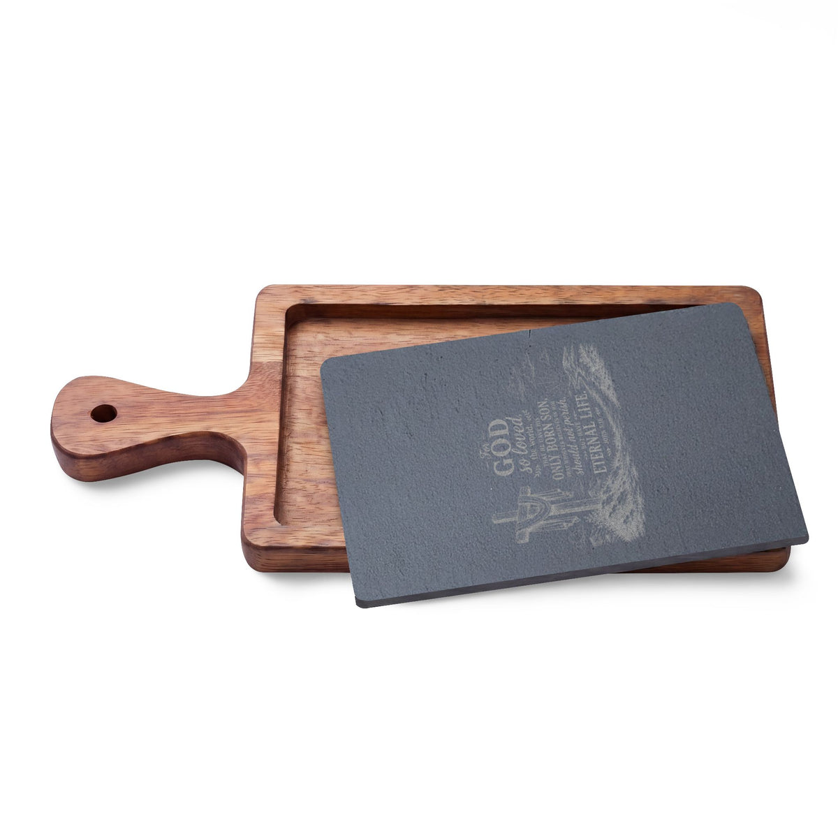 Christian Scripture Engraved Charcuterie Board | Cheese Set
