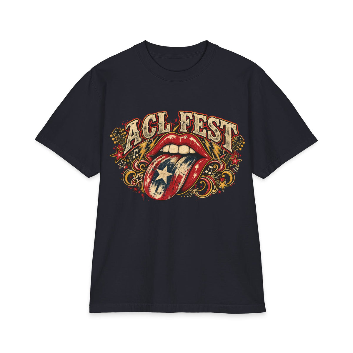 ACL Fest tongue logo T-Shirt | music festival lineup back print
