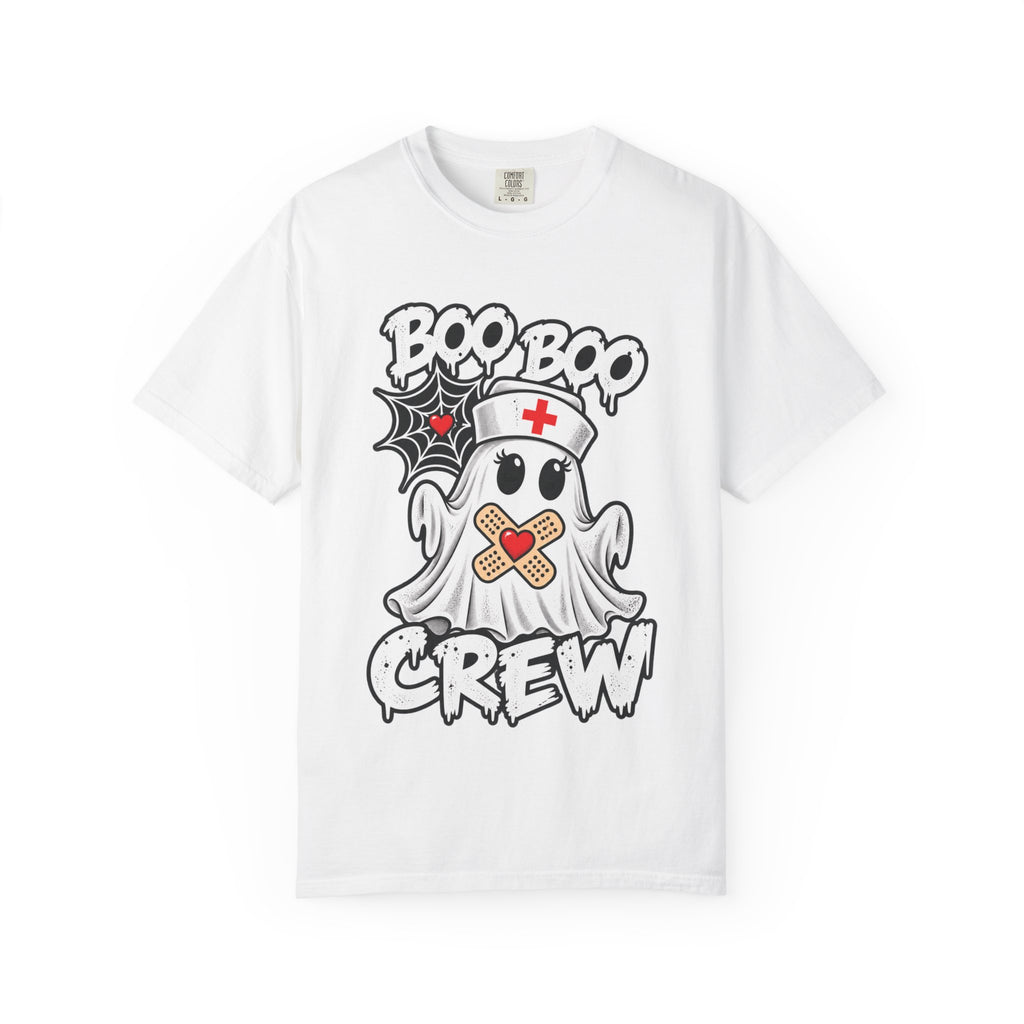 Boo Boo Crew Nurse Ghost T-shirt | Halloween Cute Spooky Candy Heart