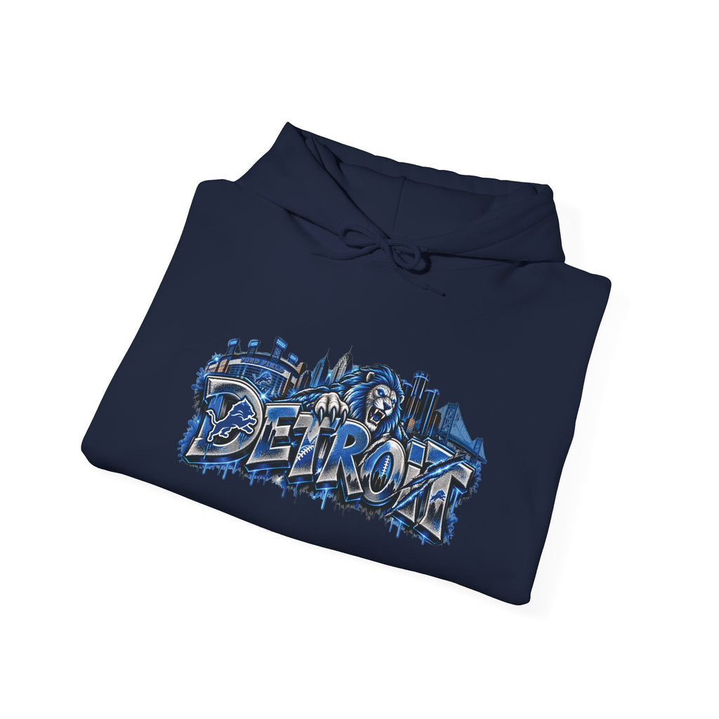 Detroit Graffiti Style Hoodie | City Skyline Street Art Pullover