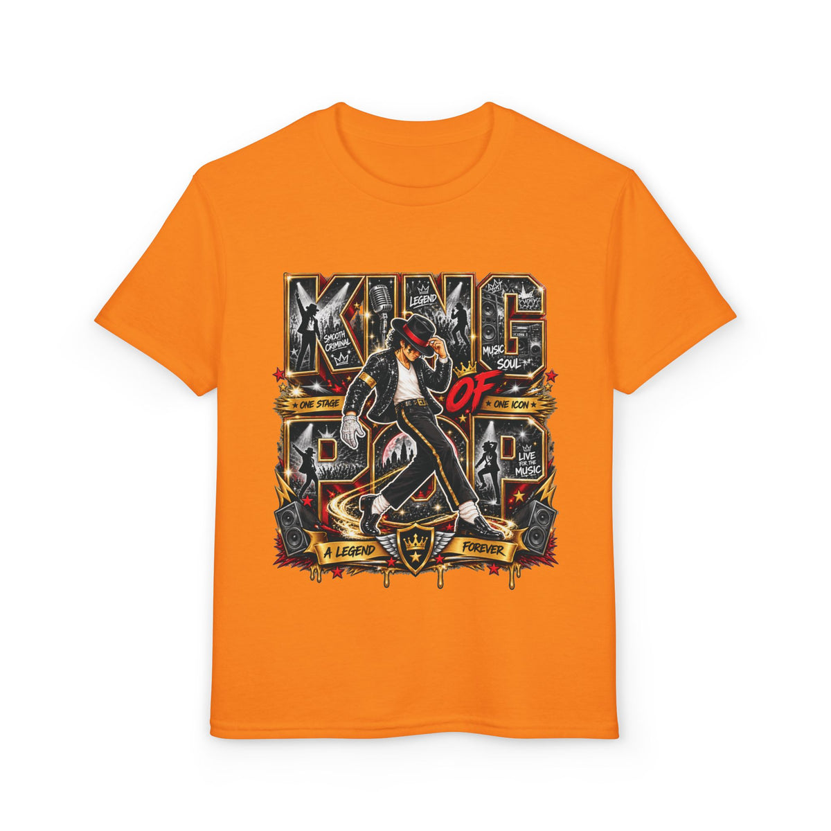 King of Pop Michael Jackson design Youth T-Shirt | Retro Music Dance Tee