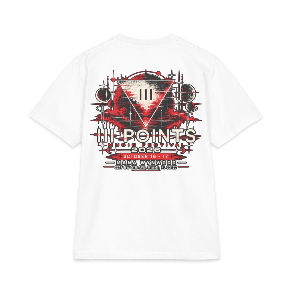 Three Points Tour Graphic Short Sleeve | Band Tee, Red Black Vintage