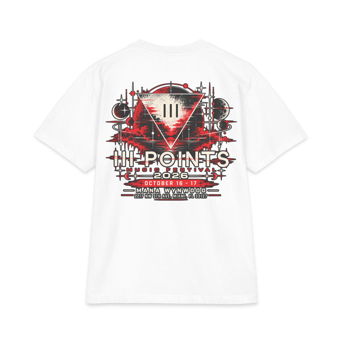 Three Points Tour Graphic Short Sleeve | Band Tee, Red Black Vintage