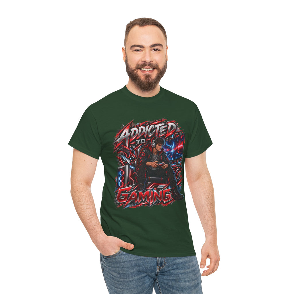 Addicted to Gaming Graphic T-Shirt