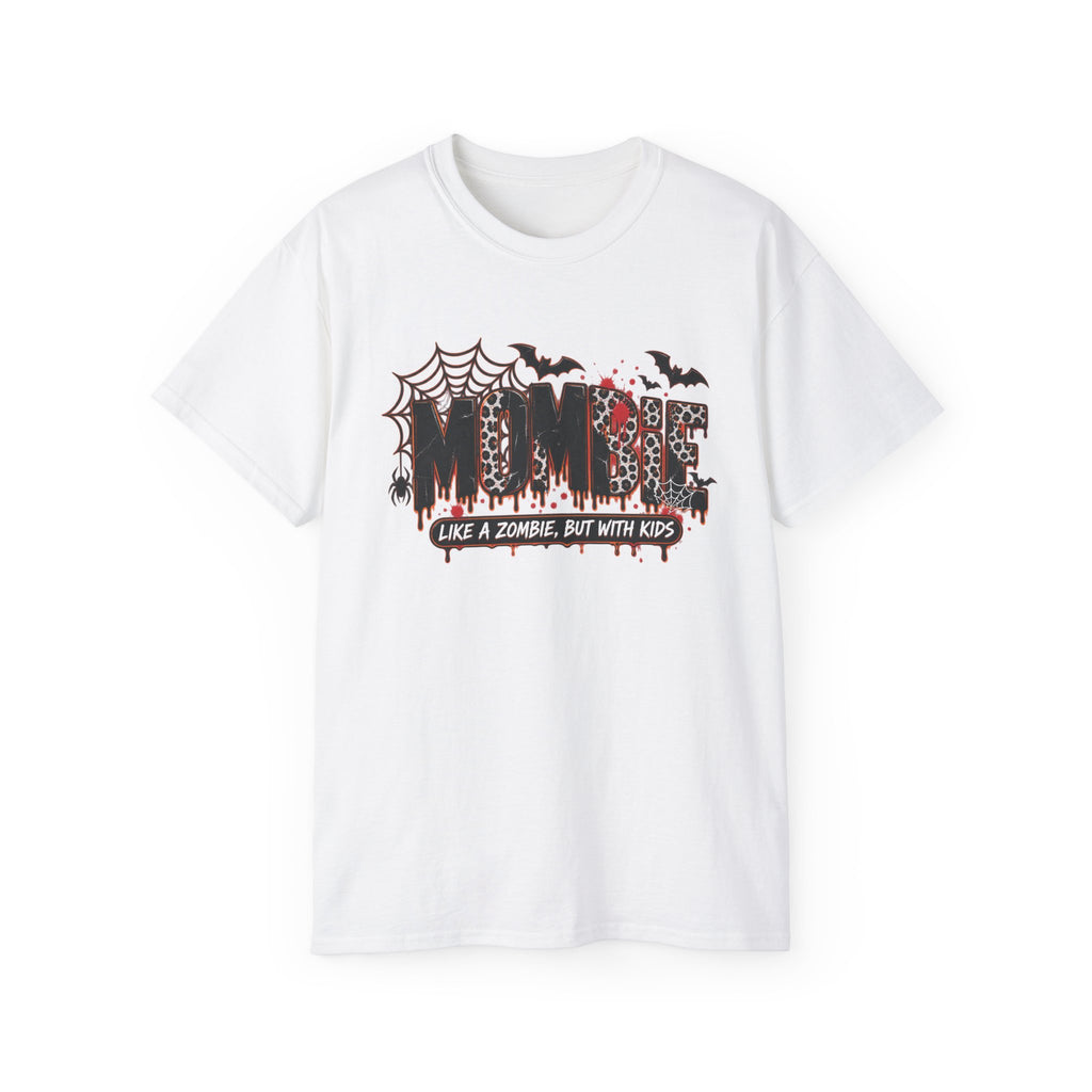 Zombie Mom tee | Halloween spiderweb bats mommy shirt