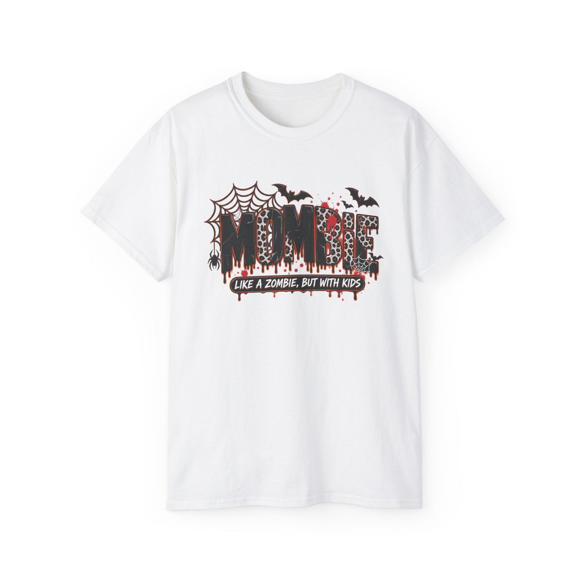 Zombie Mom tee | Halloween spiderweb bats mommy shirt