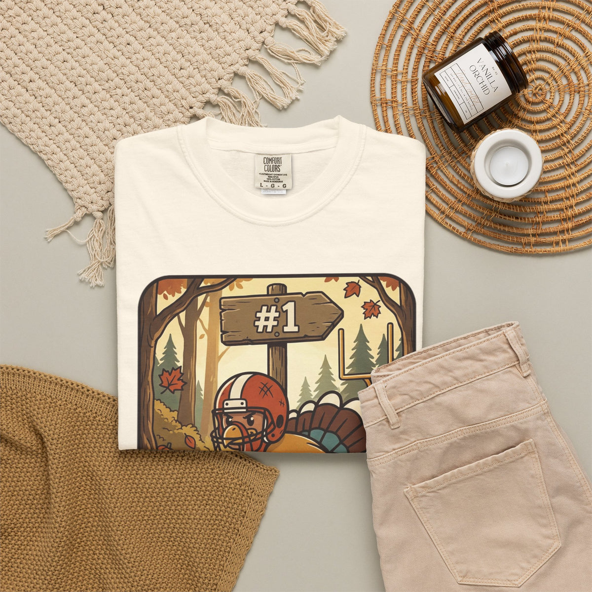 Turkey Bowl MVP T-Shirt | Thanksgiving Football Turkey Illustration