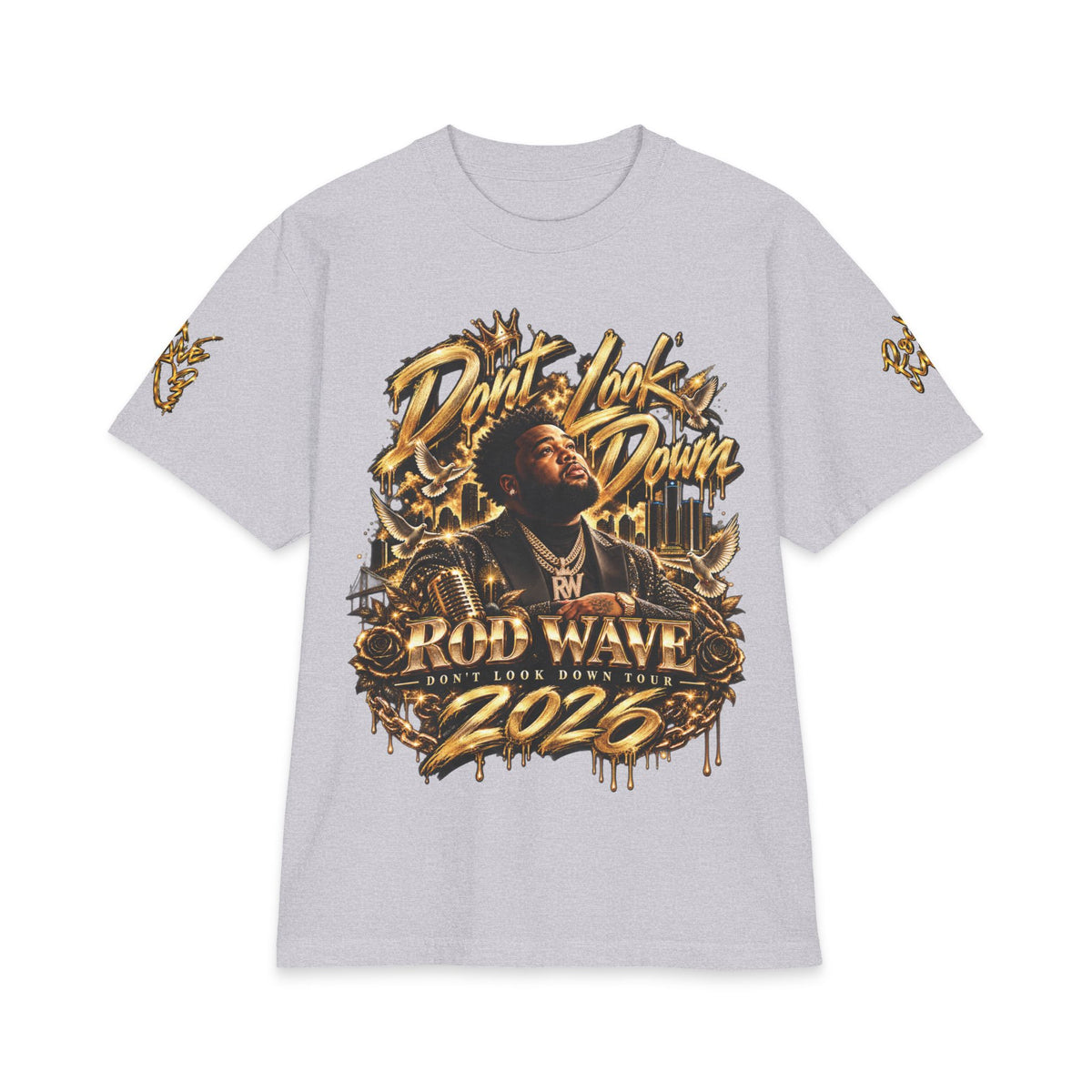 Don't Look Down Rod Wave 2026 T-Shirt | Rap Artist Graphic Tee, Tour Style