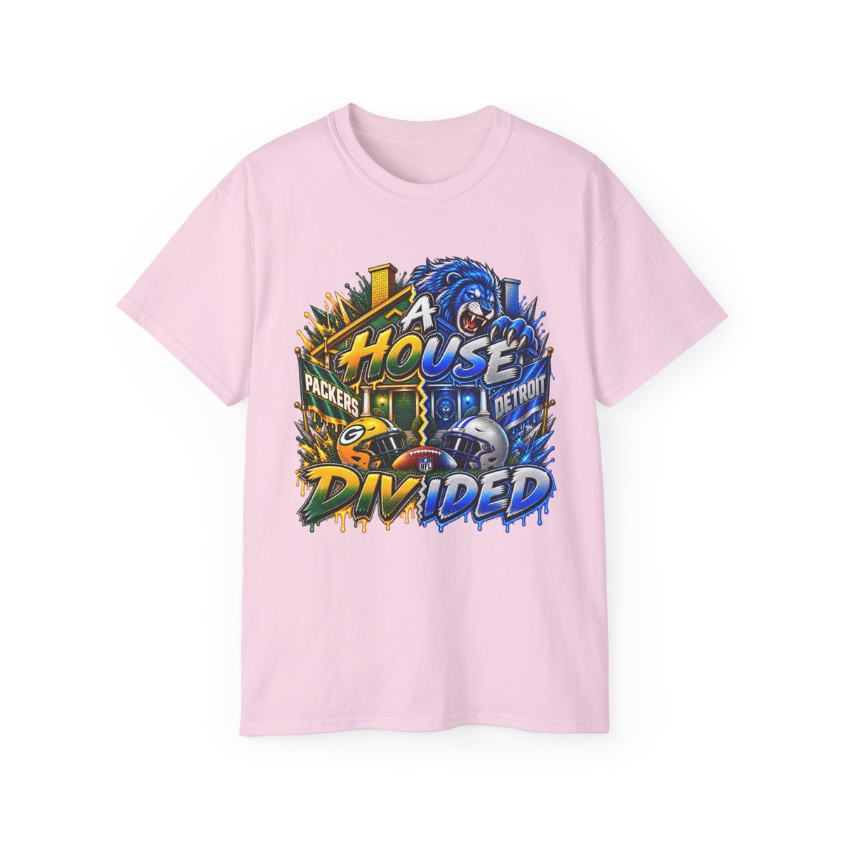 A House Divided Detroit vs Green Bay T-Shirt | Football Rivalry Tee