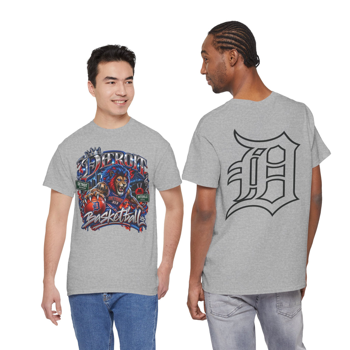 Detroit Basketball Tee | Motor City D Logo Shirt, Basketball Graphic