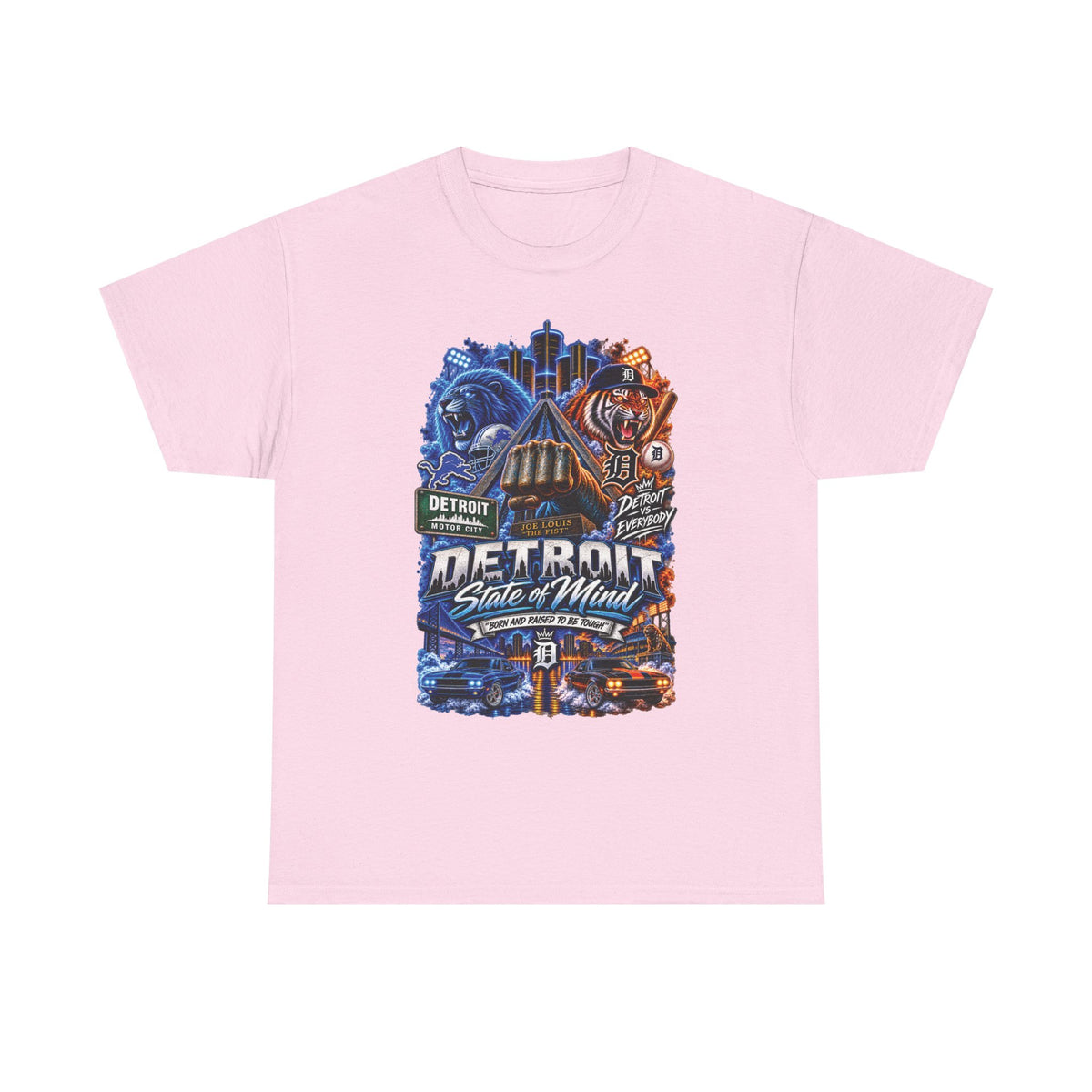 Detroit State of Mind T-Shirt | City Skyline, Motor City Collage
