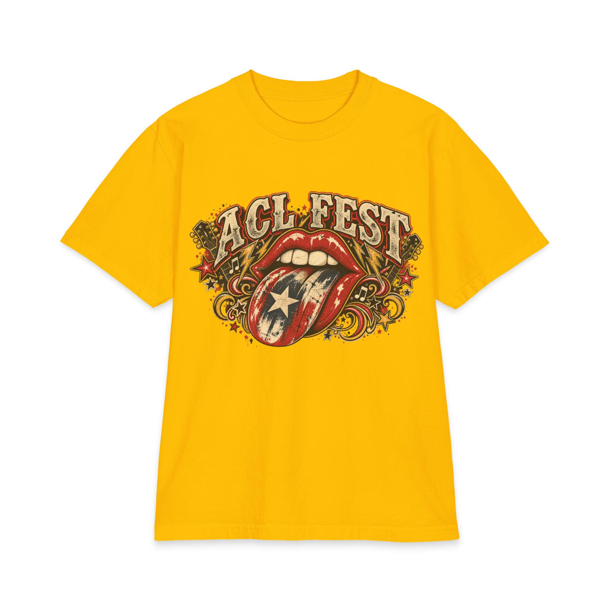 ACL Fest tongue logo T-Shirt | music festival lineup back print