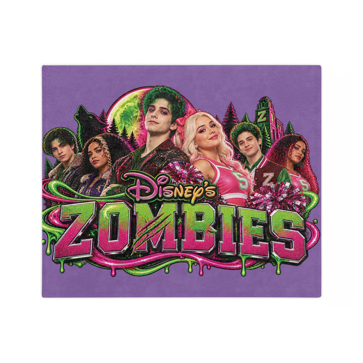 Zombies Characters Blanket | Velveteen Microfiber Blanket
