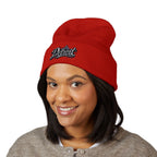 Detroit Graffiti Script Beanie | Embroidered Cuffed Beanie
